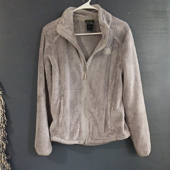 The North Face Jackets & Blazers - The North Face Fleece Women's Soft Gray Teddy Jacket Zip Down Size Small